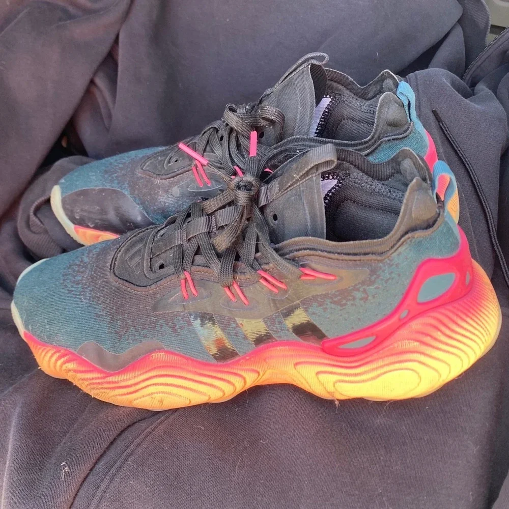 adidas Harden Vol.‎ 7 Basketball Shoes Mens 9.5 Black Pink Orange Good IE1103